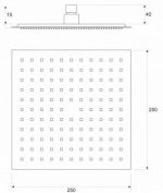 TUŠ ROŽA COPEN 250X250 ABS ČRNA C-05-5361MB - Image 2