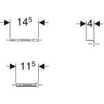 Set za podaljšanje Geberit za podometne splakovalnike TIPKE BASIC 240.058.00.1 - Image 3
