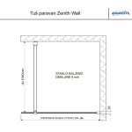 AQUAESTIL TUŠ STENA ZENITH WALL 120 119-120,5 SILVER/PROZORNA 6102730 - Image 3